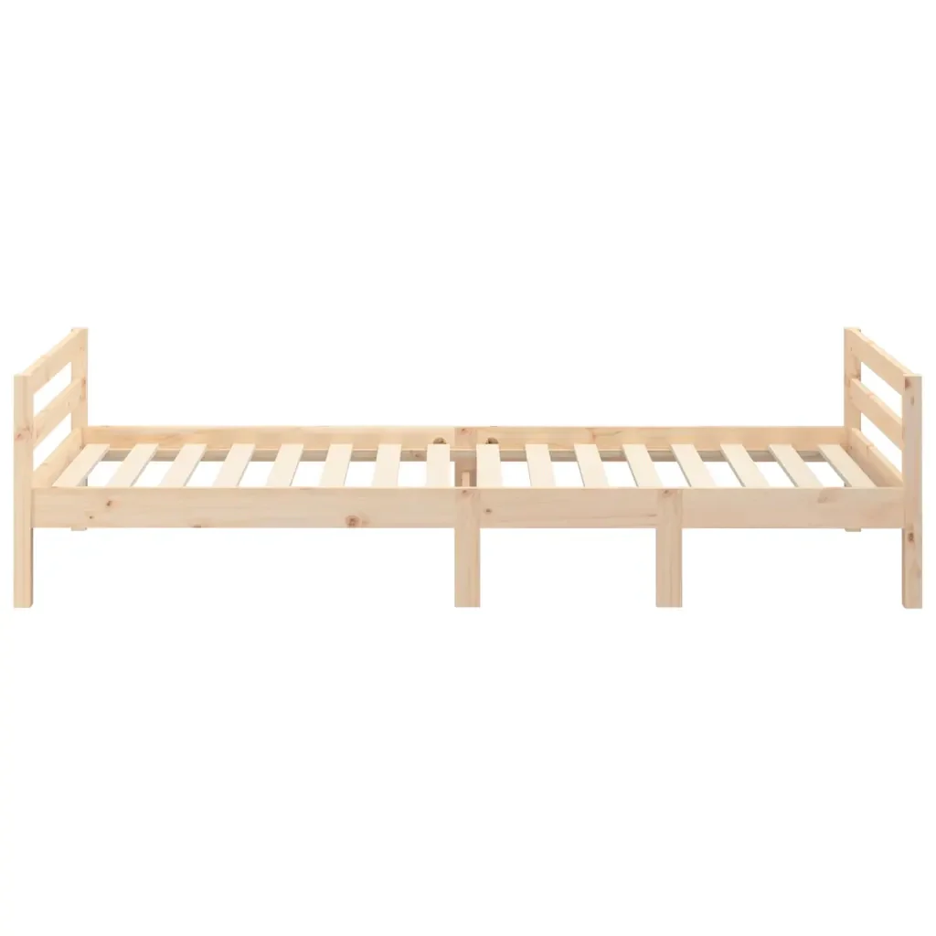 Letto singolo | Letto per adulti | Giroletto senza Materasso 75x190 cm in Legno Massello di Pino - Image 6