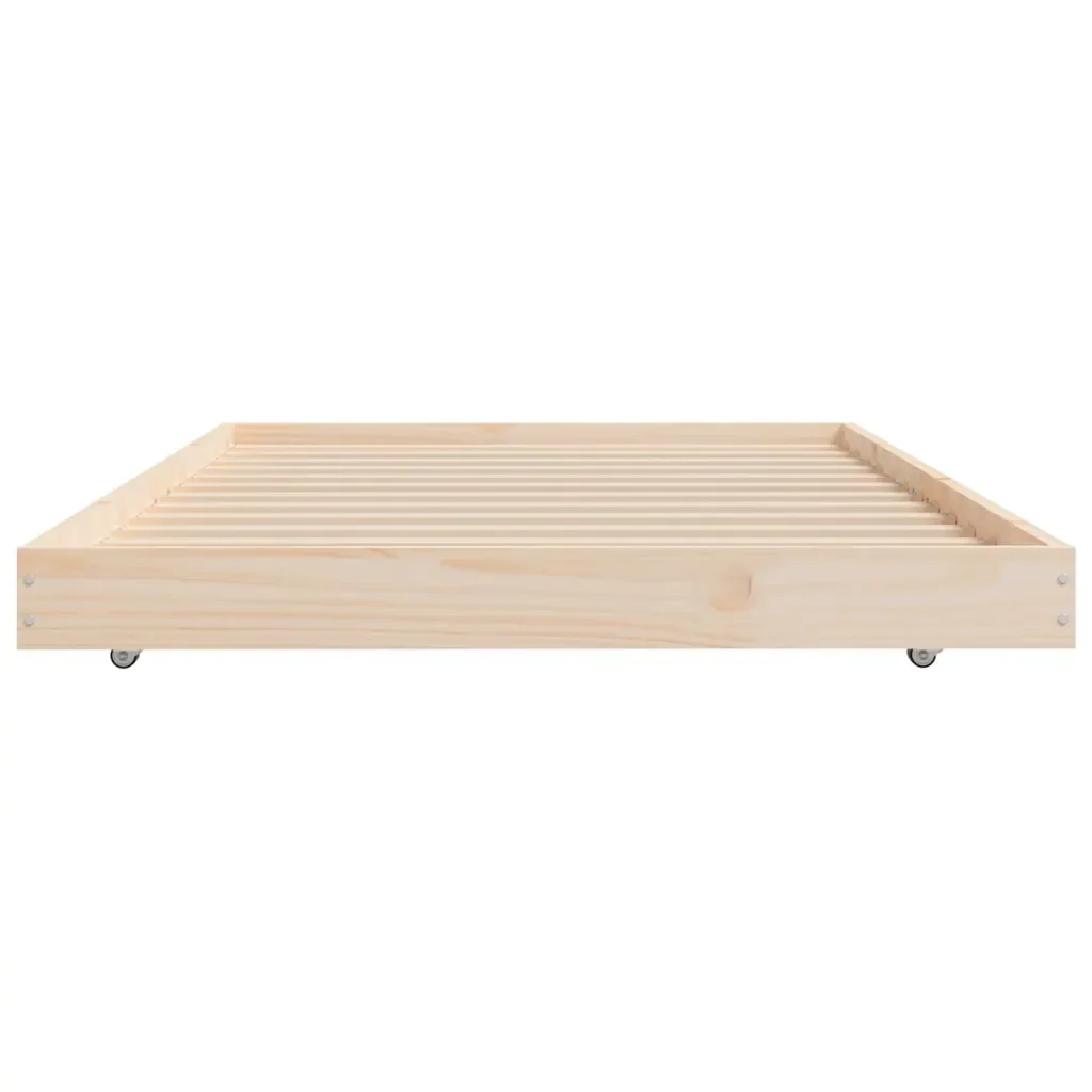 Letto singolo | Letto per adulti | Giroletto senza Materasso 75x190 cm in Legno Massello di Pino - Image 6