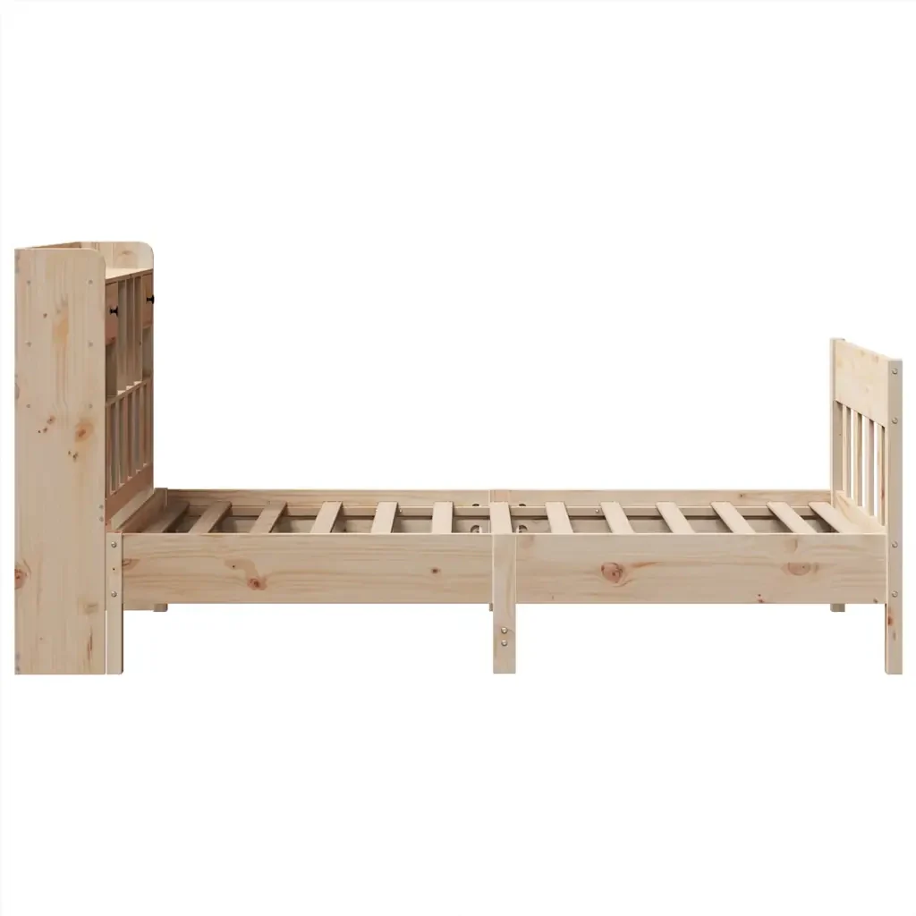 Letto singolo | Letto per adulti | Giroletto senza Materasso 75x190 cm in Legno Massello di Pino - Image 7