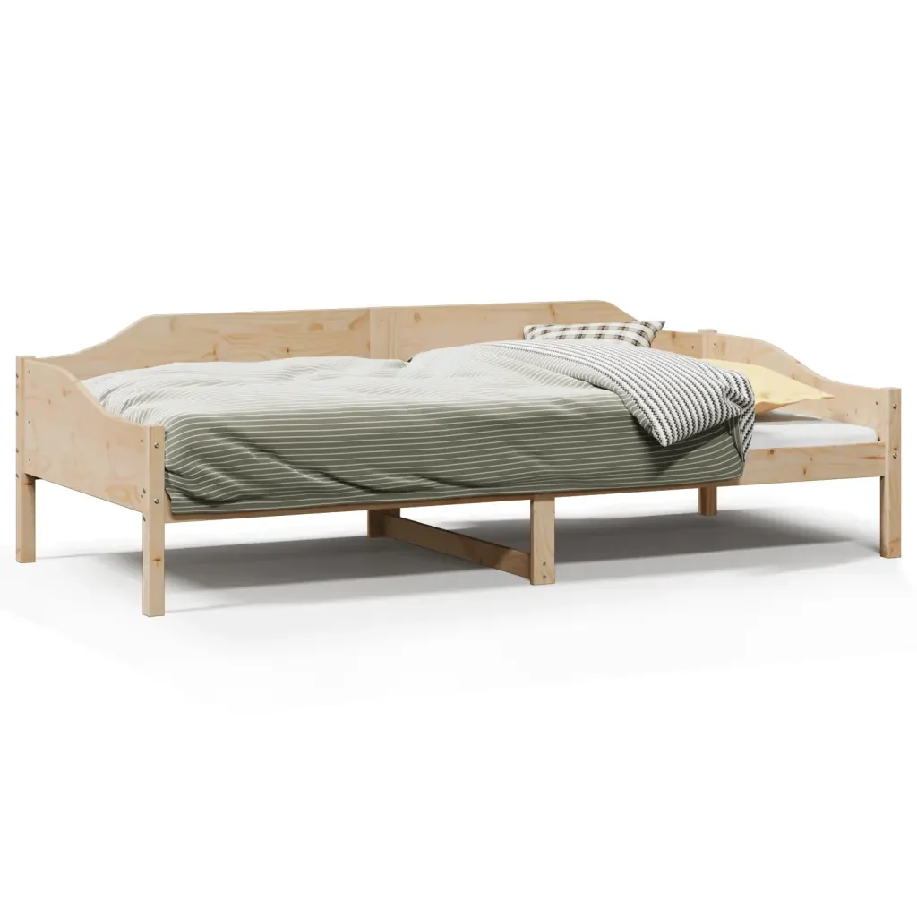 Letto singolo | Letto per adulti | Giroletto senza Materasso 80x200 cm in Legno Massello Pino