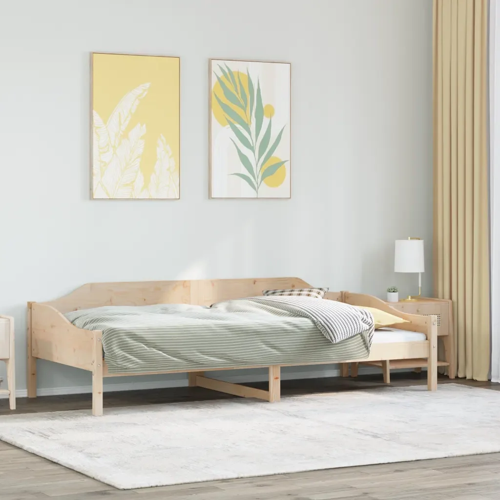 Letto singolo | Letto per adulti | Giroletto senza Materasso 80x200 cm in Legno Massello Pino - Image 2