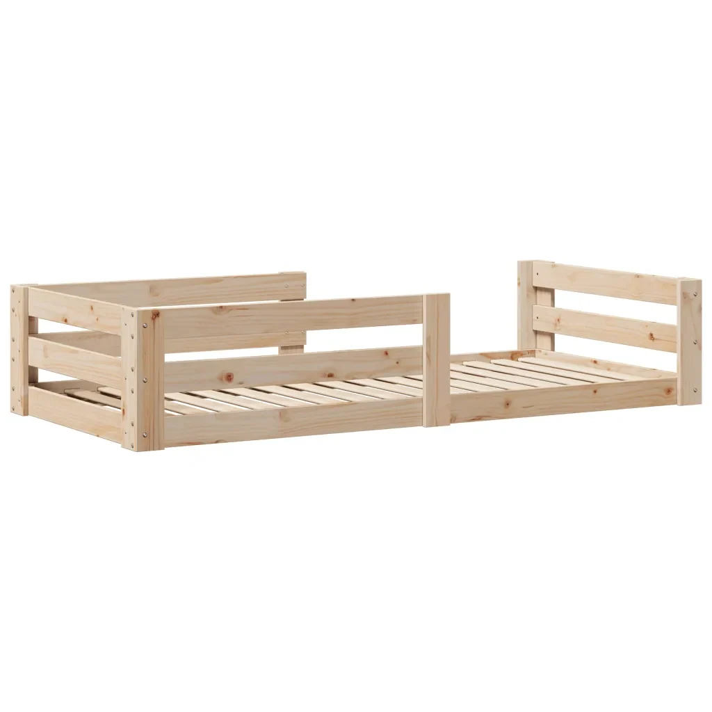 Letto singolo | Letto per adulti | Giroletto senza Materasso 80x200 cm in Legno Massello Pino - Image 6