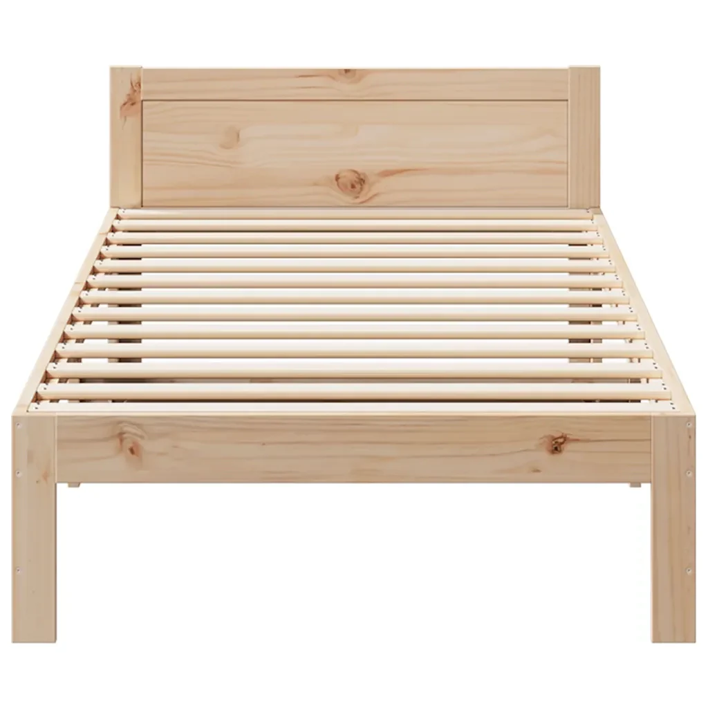 Letto singolo | Letto per adulti | Giroletto senza Materasso 80x200 cm in Legno Massello Pino - Image 5
