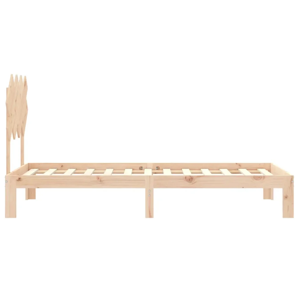 Letto singolo | Letto per adulti | Giroletto senza Materasso 90x200 cm in Legno Massello di Pino - Image 7