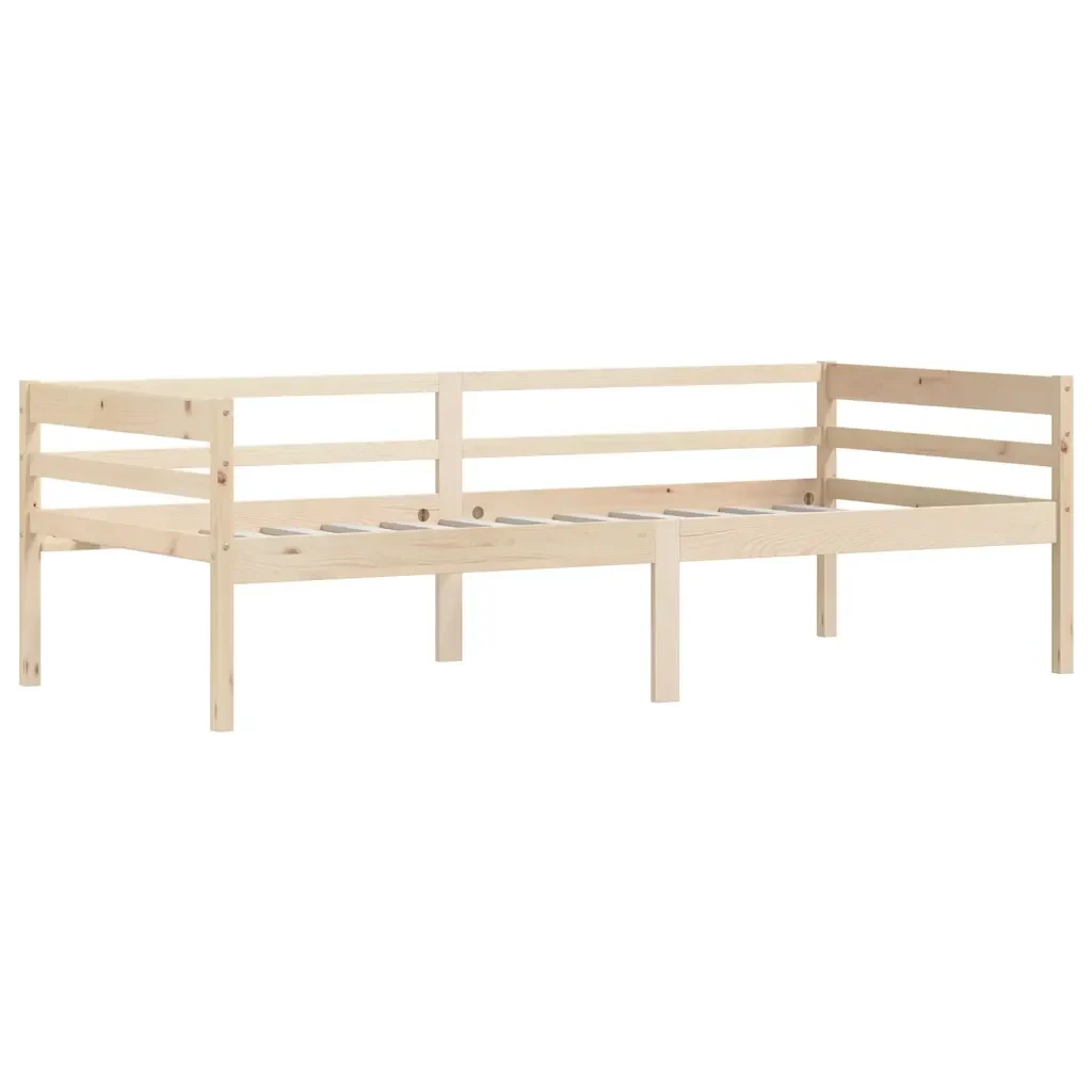 Letto singolo | Letto per adulti | Giroletto senza Materasso 90x200 cm in Legno Massello di Pino - Image 3