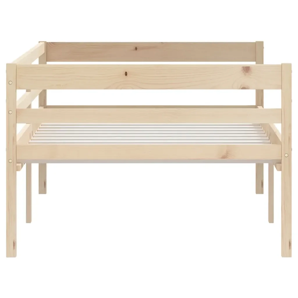 Letto singolo | Letto per adulti | Giroletto senza Materasso 90x200 cm in Legno Massello di Pino - Image 5