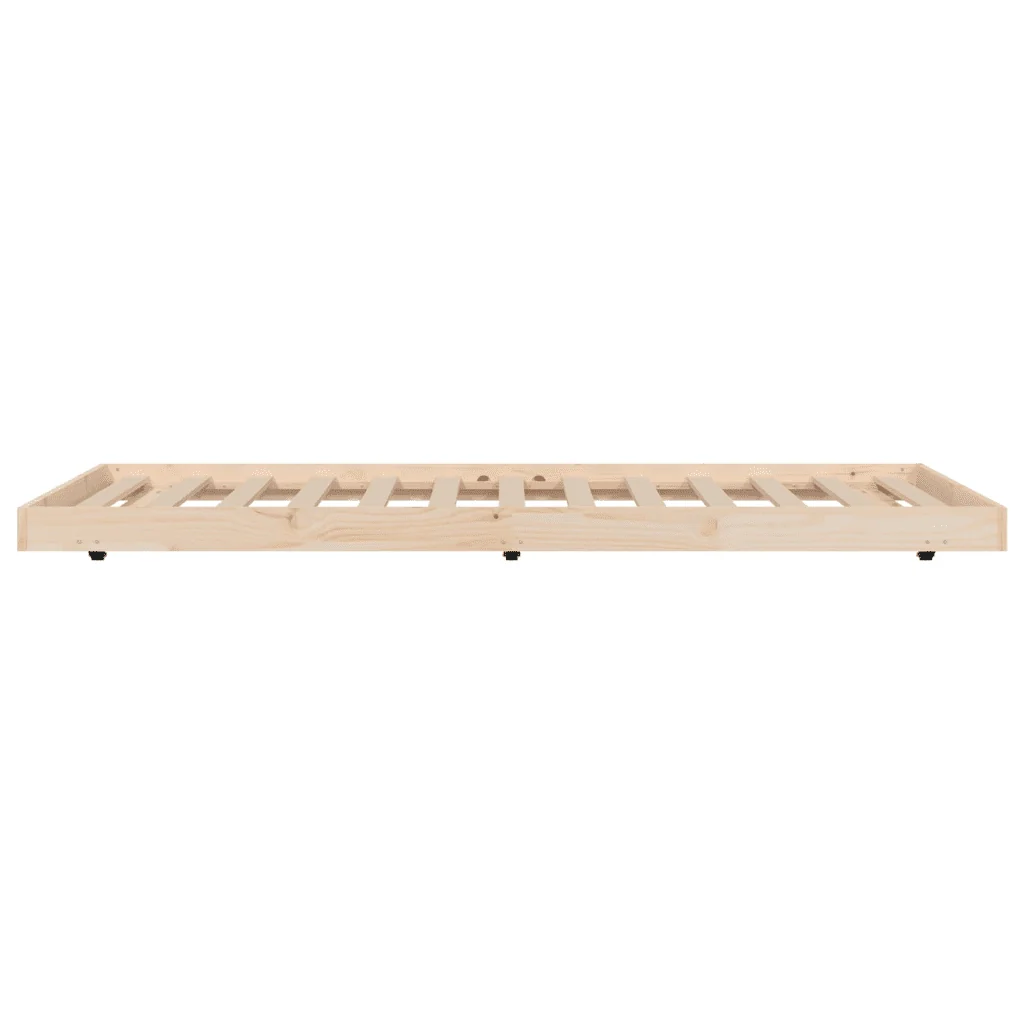 Letto singolo | Letto per adulti | Giroletto senza Materasso 90x200 cm in Legno Massello di Pino - Image 5