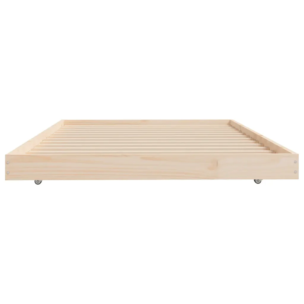 Letto singolo | Letto per adulti | Giroletto senza Materasso 90x200 cm in Legno Massello di Pino - Image 6