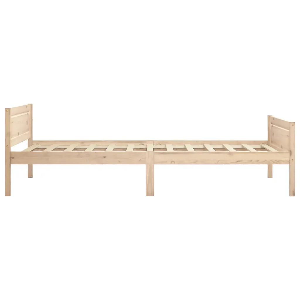 Letto singolo | Letto per adulti | Giroletto senza Materasso 90x200 cm in Legno Massello di Pino - Image 4