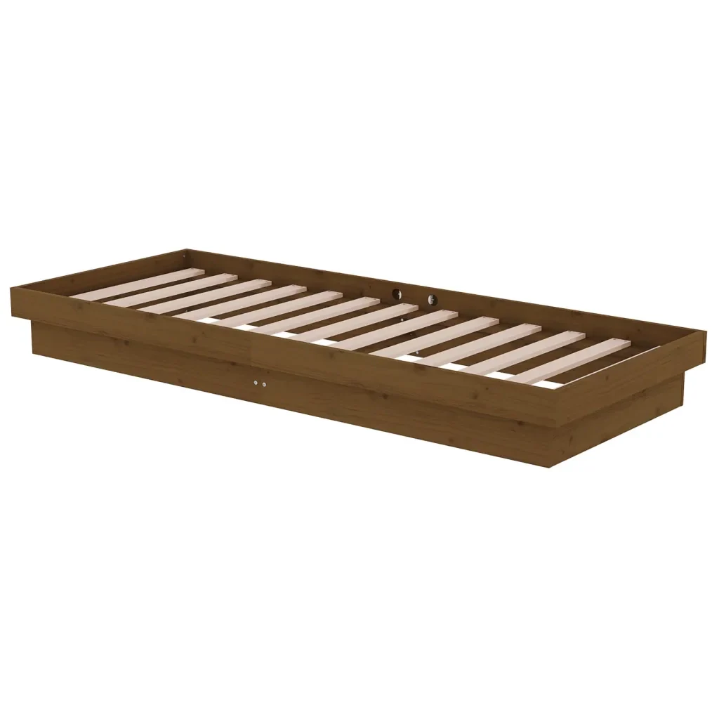 Letto singolo | Letto per adulti | Giroletto senza Materasso Ambra Small Single in Legno Massello - Image 4