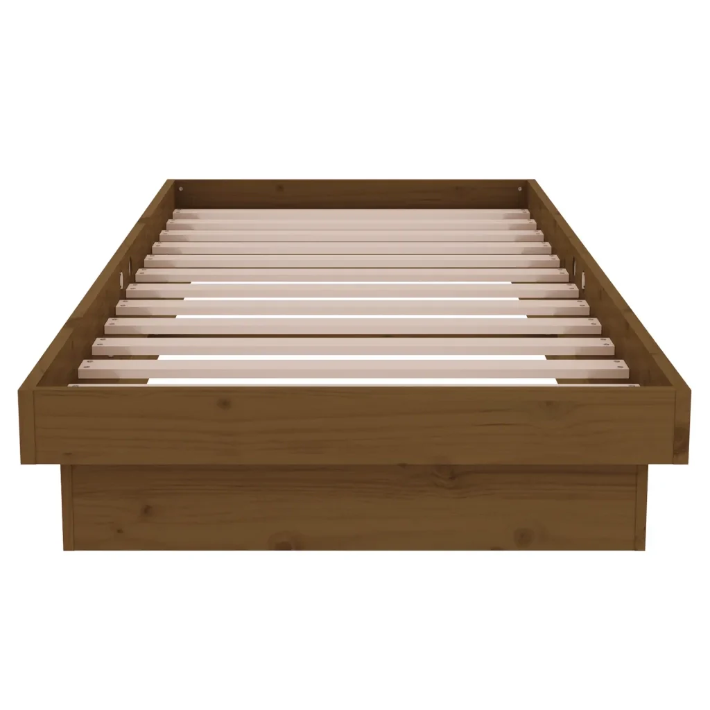 Letto singolo | Letto per adulti | Giroletto senza Materasso Ambra Small Single in Legno Massello - Image 5