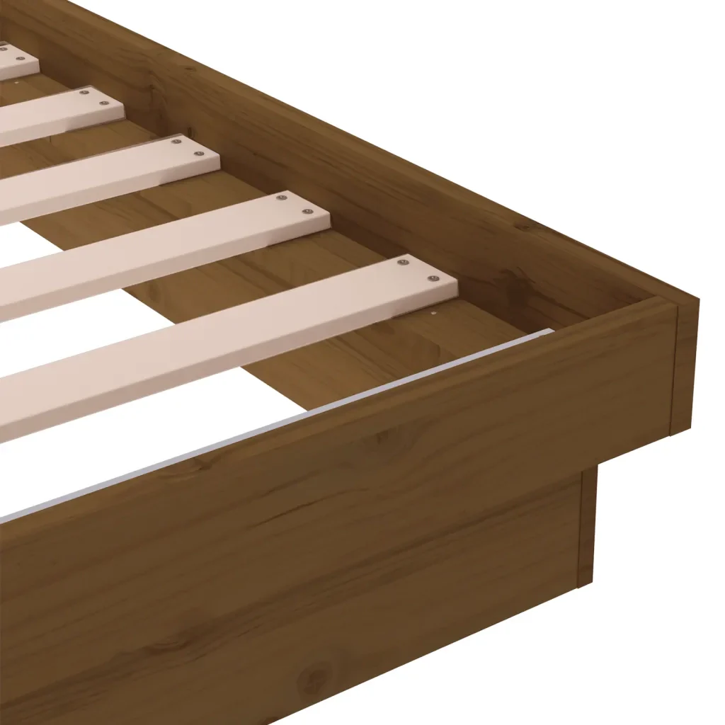 Letto singolo | Letto per adulti | Giroletto senza Materasso Ambra Small Single in Legno Massello - Image 8