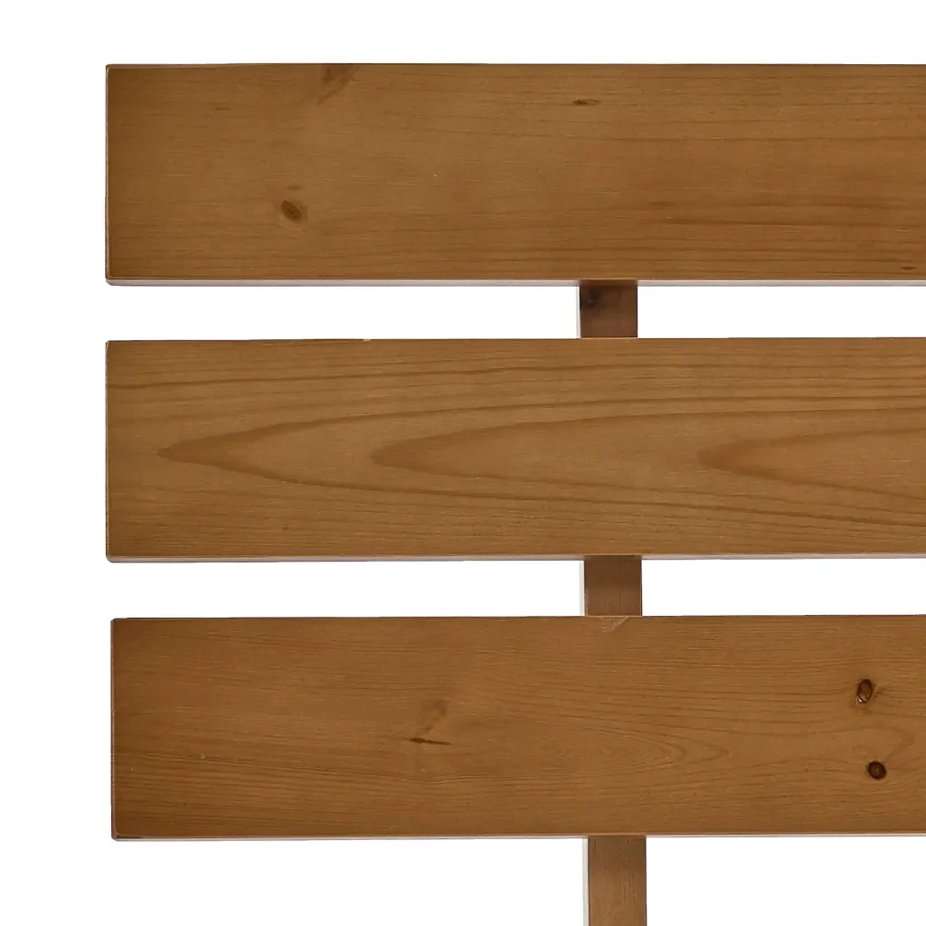 Letto singolo | Letto per adulti | Giroletto senza Materasso Ambrato Legno Massello Pino 90x200 cm - Image 6