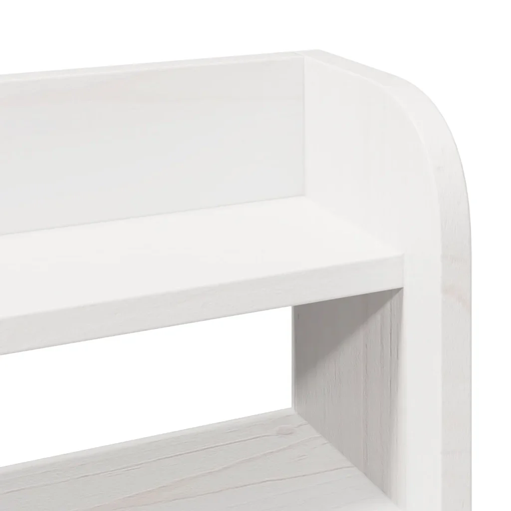 Letto singolo | Letto per adulti | Giroletto senza Materasso Bianco 100x200 cm Legno Massello Pino - Image 10