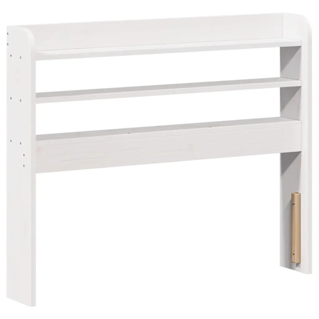 Letto singolo | Letto per adulti | Giroletto senza Materasso Bianco 100x200 cm Legno Massello Pino - Image 6