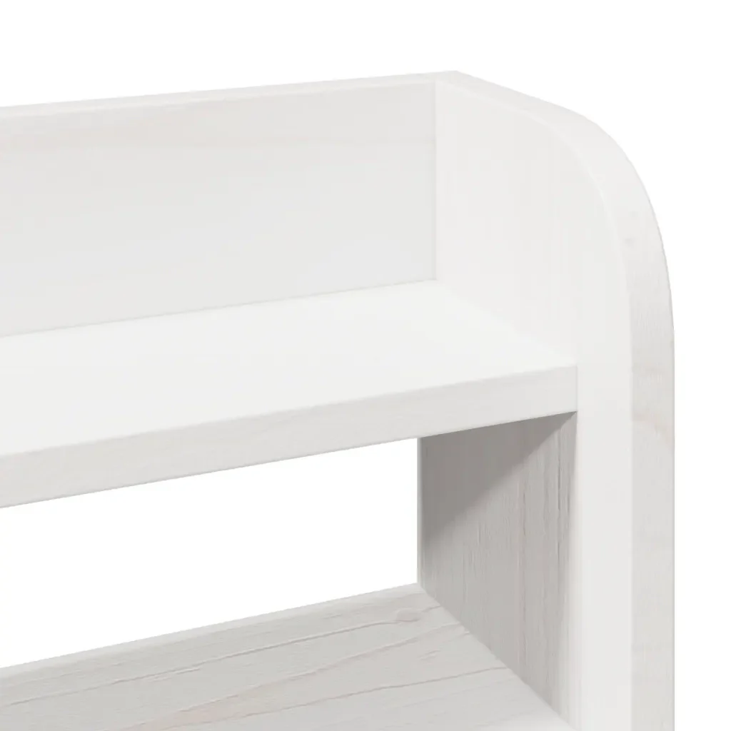 Letto singolo | Letto per adulti | Giroletto senza Materasso Bianco 100x200 cm Legno Massello Pino - Image 10
