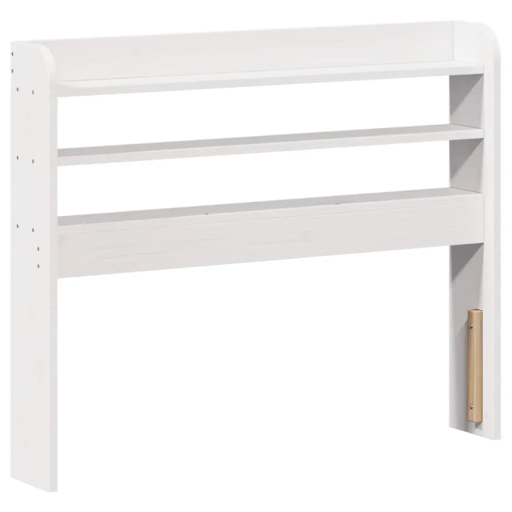 Letto singolo | Letto per adulti | Giroletto senza Materasso Bianco 100x200 cm Legno Massello Pino - Image 8
