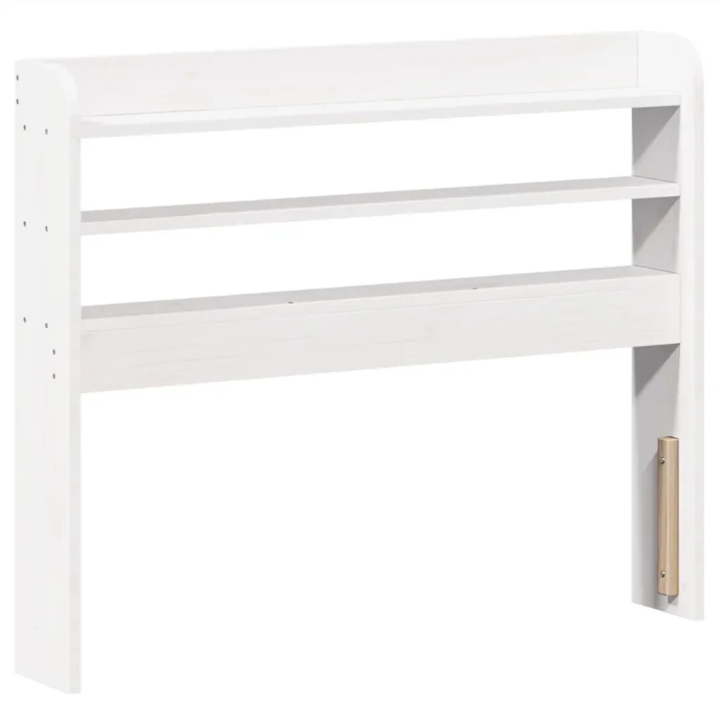 Letto singolo | Letto per adulti | Giroletto senza Materasso Bianco 100x200 cm Legno Massello Pino - Image 8