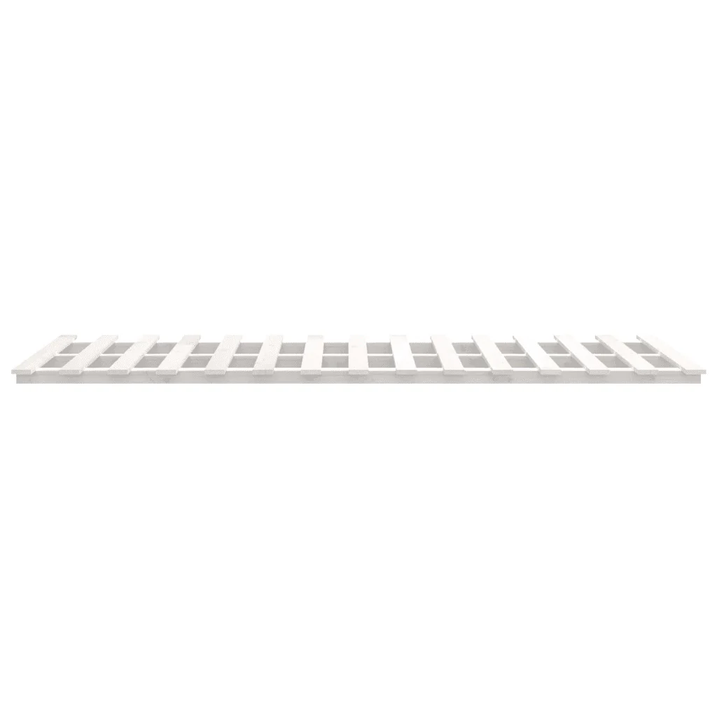 Letto singolo | Letto per adulti | Giroletto senza Materasso Bianco 100x200 cm Legno Massello Pino - Image 6