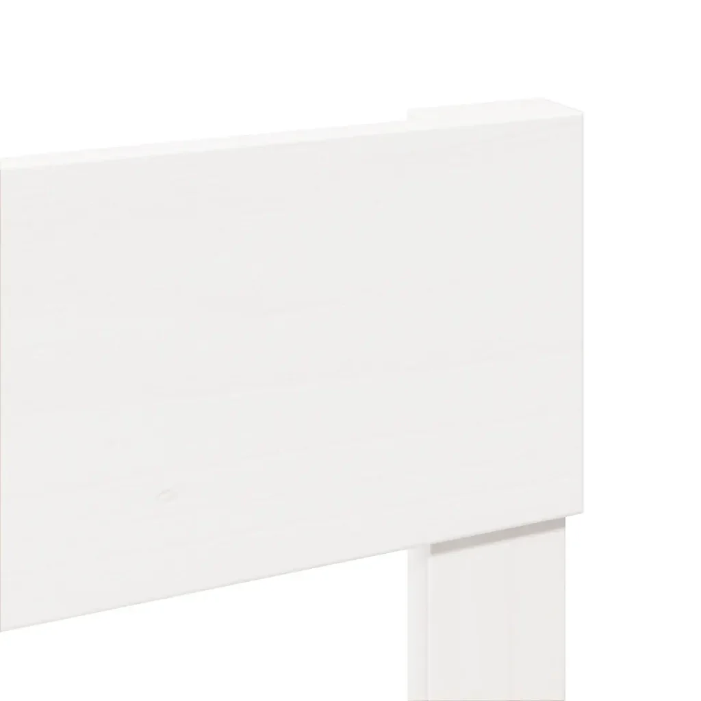 Letto singolo | Letto per adulti | Giroletto senza Materasso Bianco 100x200 cm Legno Massello Pino - Image 10