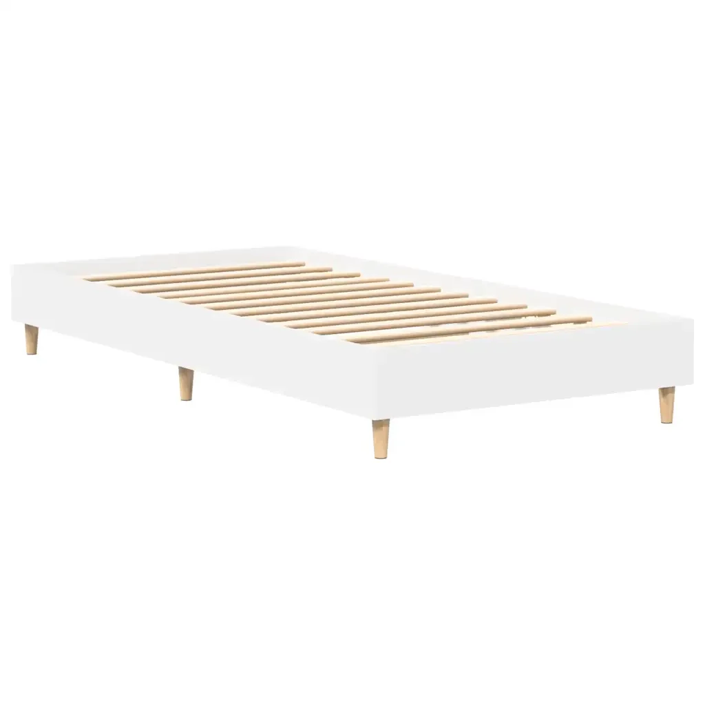 Letto singolo | Letto per adulti | Giroletto senza Materasso Bianco 75x190 cm in Legno Multistrato - Image 7