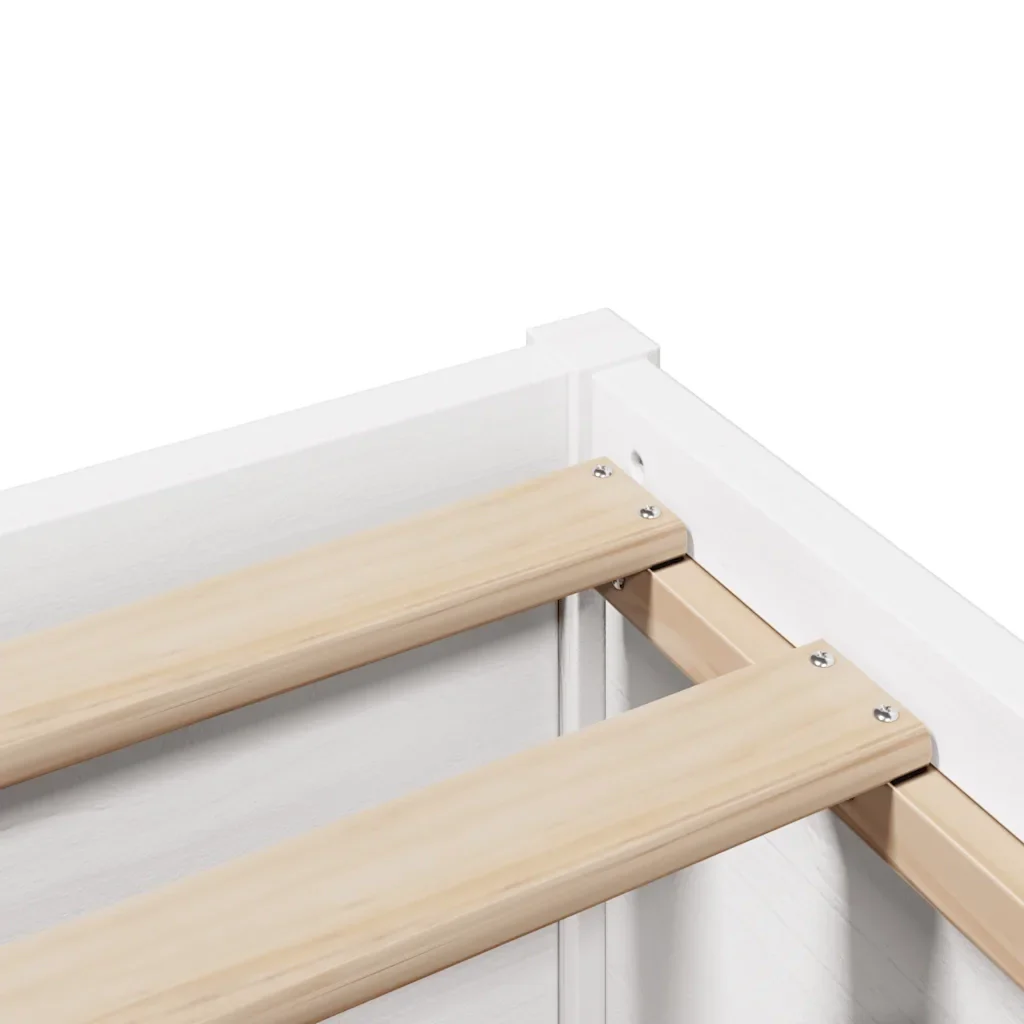 Letto singolo | Letto per adulti | Giroletto senza Materasso Bianco 75x190 Legno Massello di Pino - Image 9
