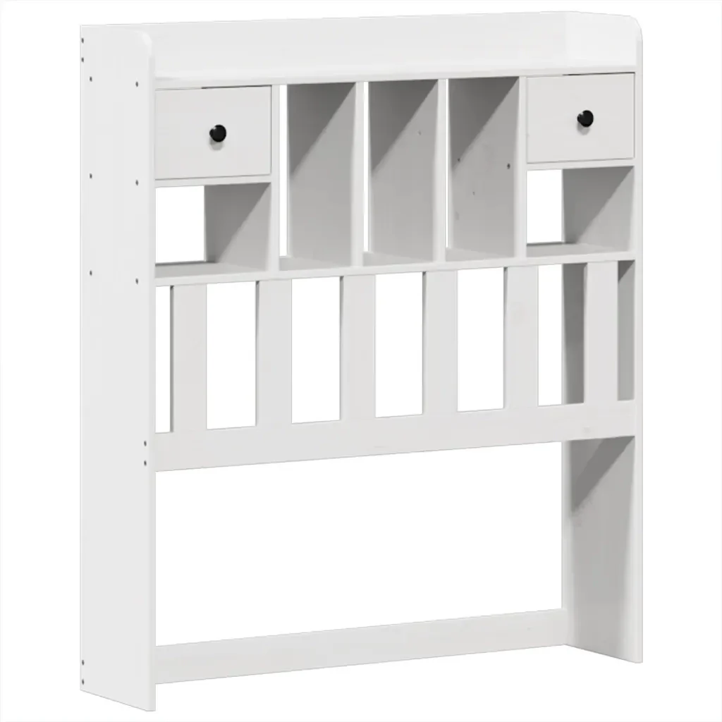Letto singolo | Letto per adulti | Giroletto senza Materasso Bianco 90x200 cm Legno Massello Pino - Image 8