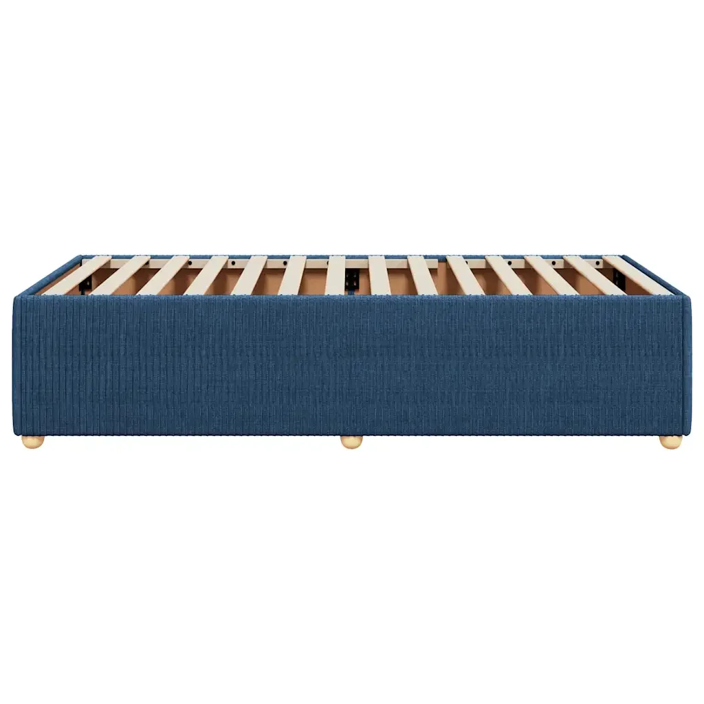 Letto singolo | Letto per adulti | Giroletto senza Materasso Blu 100x200 cm in Tessuto - Image 5