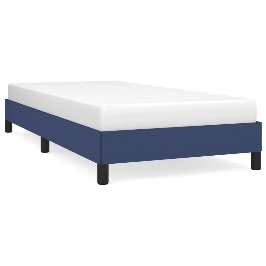 Letto singolo | Letto per adulti | Giroletto senza Materasso Blu 100x200 cm in Tessuto