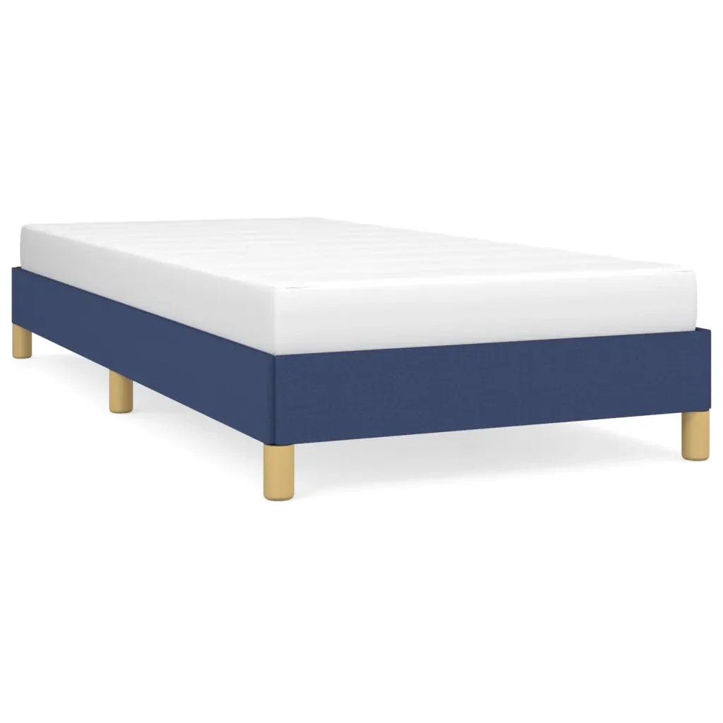 Letto singolo | Letto per adulti | Giroletto senza Materasso Blu 100x200 cm in Tessuto