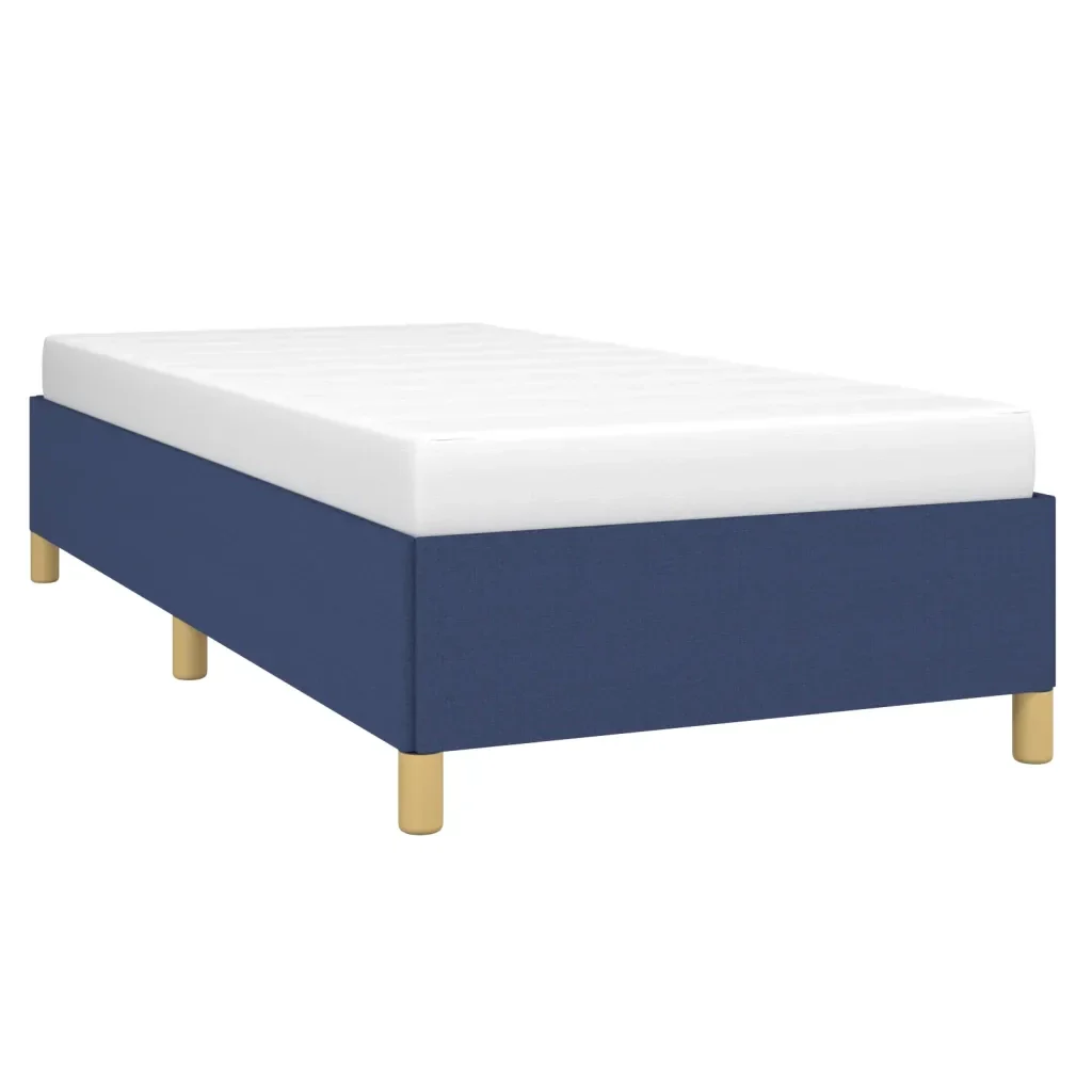 Letto singolo | Letto per adulti | Giroletto senza Materasso Blu 100x200 cm in Tessuto - Image 3