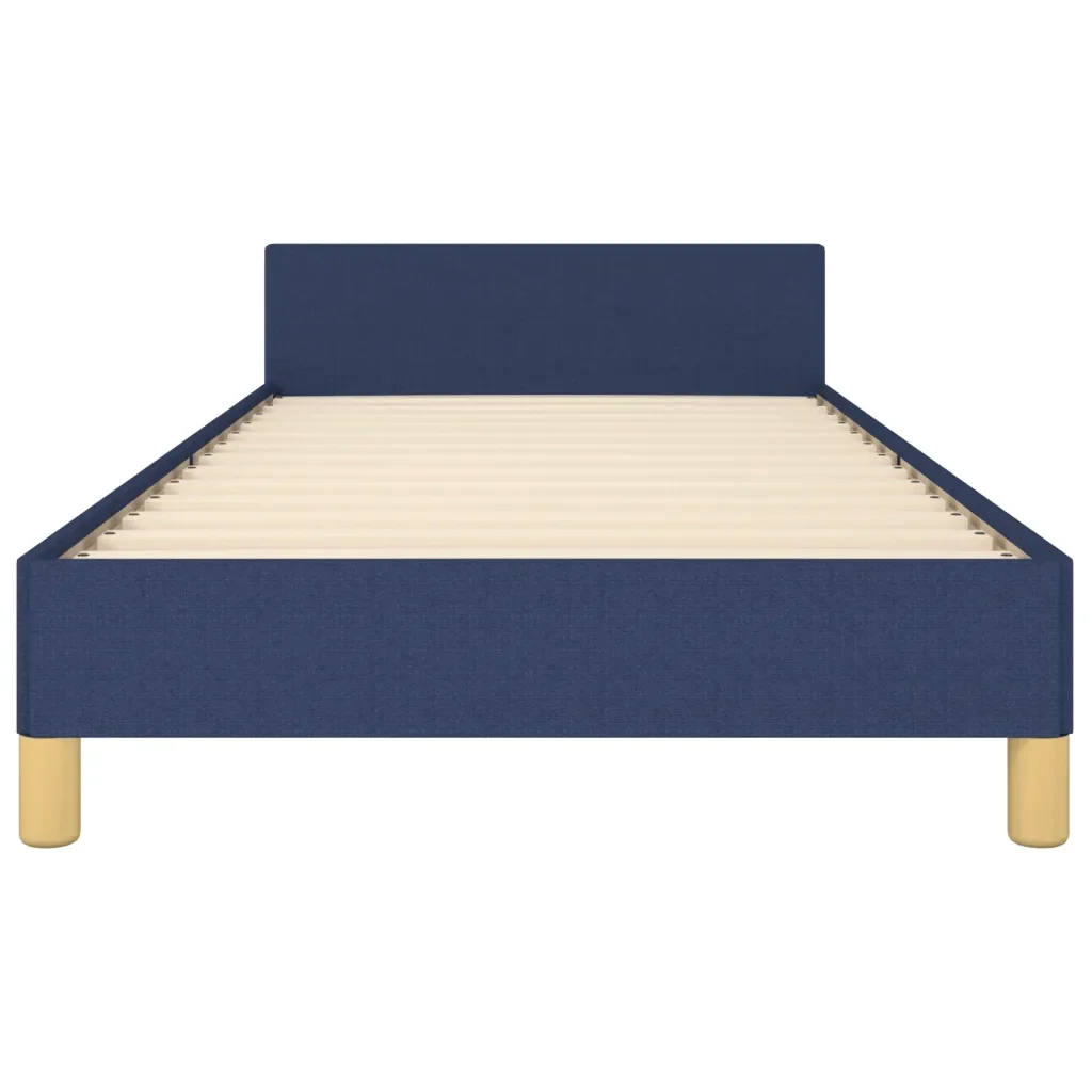 Letto singolo | Letto per adulti | Giroletto senza Materasso Blu 100x200 cm in Tessuto - Image 6