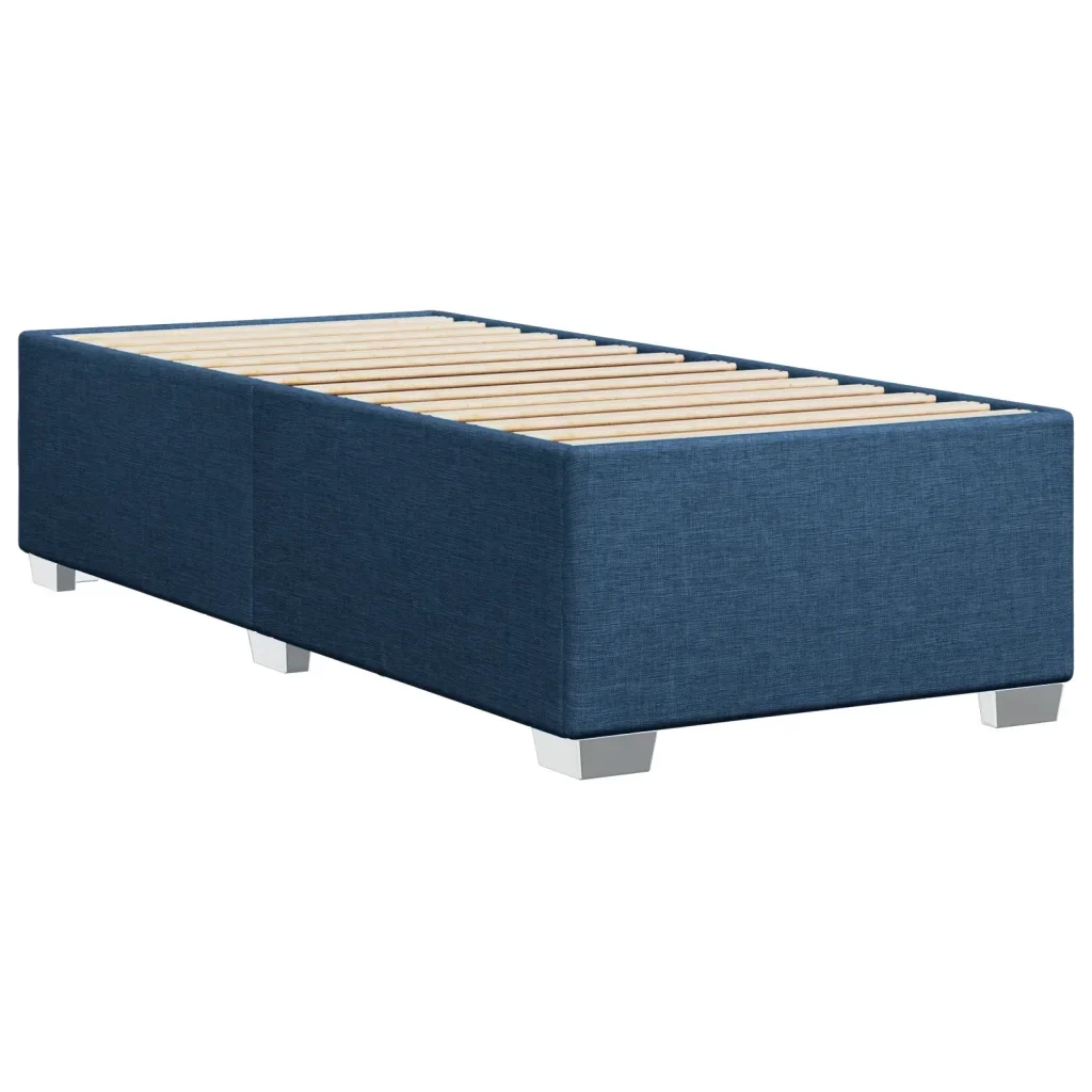 Letto singolo | Letto per adulti | Giroletto senza Materasso Blu 100x200 cm in Tessuto - Image 6