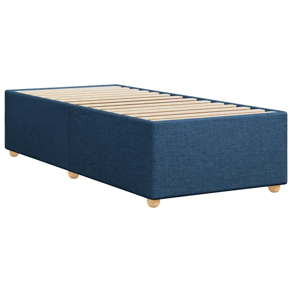 Letto singolo | Letto per adulti | Giroletto senza Materasso Blu 100x200 cm in Tessuto - Image 6