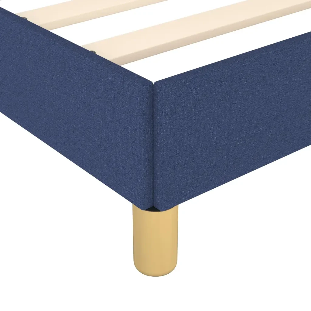 Letto singolo | Letto per adulti | Giroletto senza Materasso Blu 100x200 cm in Tessuto - Image 8