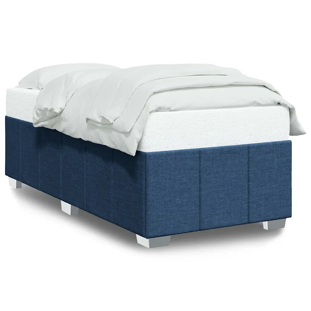 Letto singolo | Letto per adulti | Giroletto senza Materasso Blu 100x200 cm in Tessuto