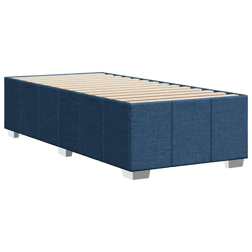Letto singolo | Letto per adulti | Giroletto senza Materasso Blu 100x200 cm in Tessuto - Image 6