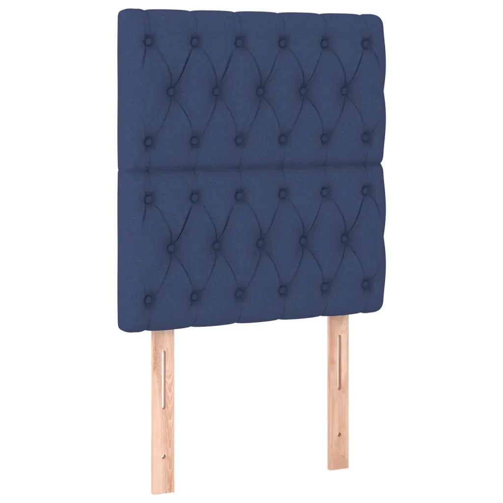 Letto singolo | Letto per adulti | Giroletto senza Materasso Blu 80x200 cm in Tessuto - Image 8