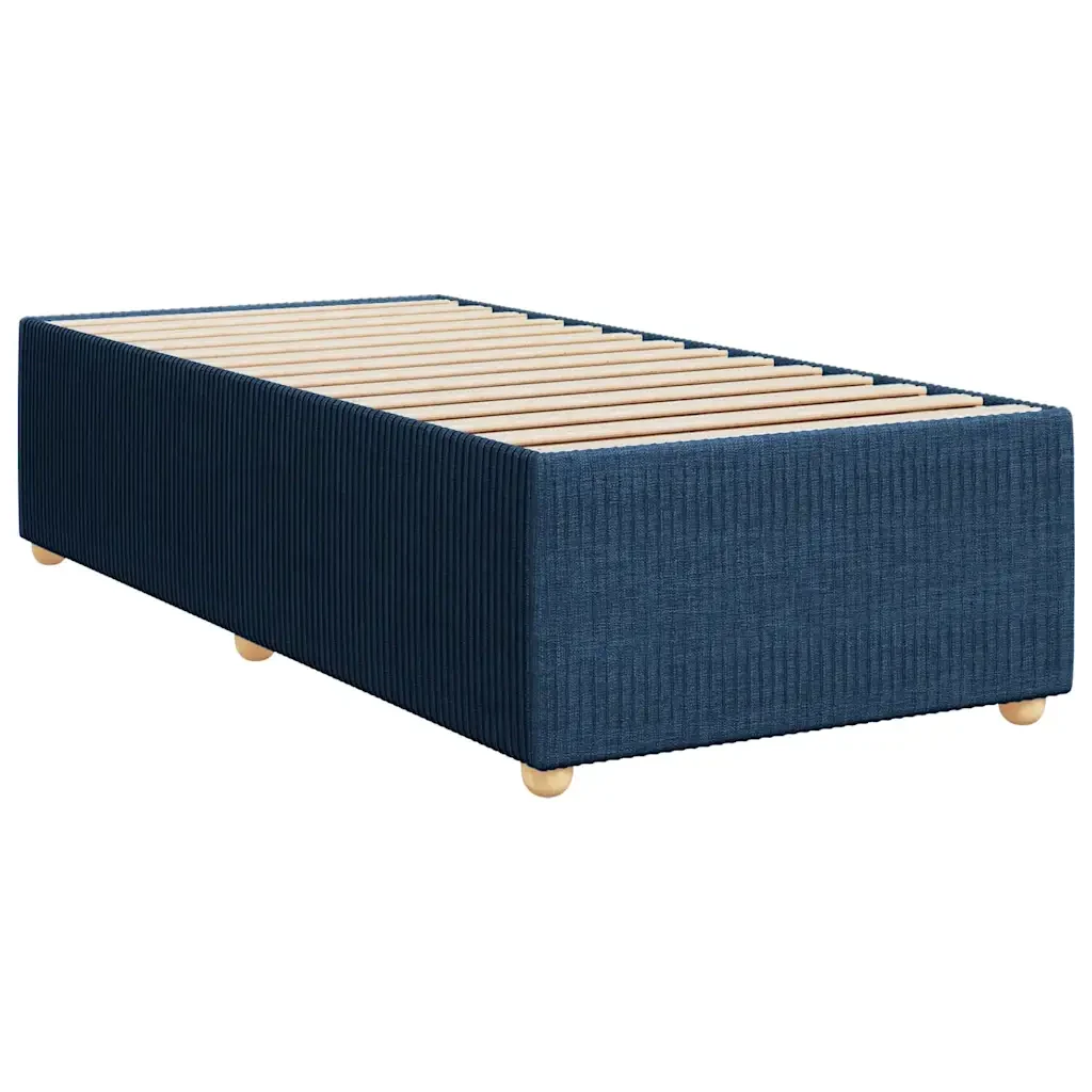 Letto singolo | Letto per adulti | Giroletto senza Materasso Blu 80x200 cm in Tessuto - Image 3