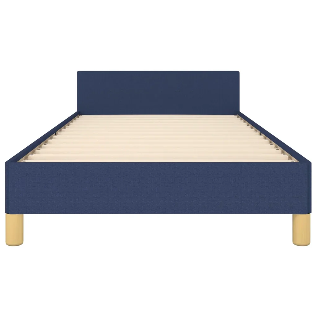 Letto singolo | Letto per adulti | Giroletto senza Materasso Blu 90x190 cm in Tessuto - Image 6