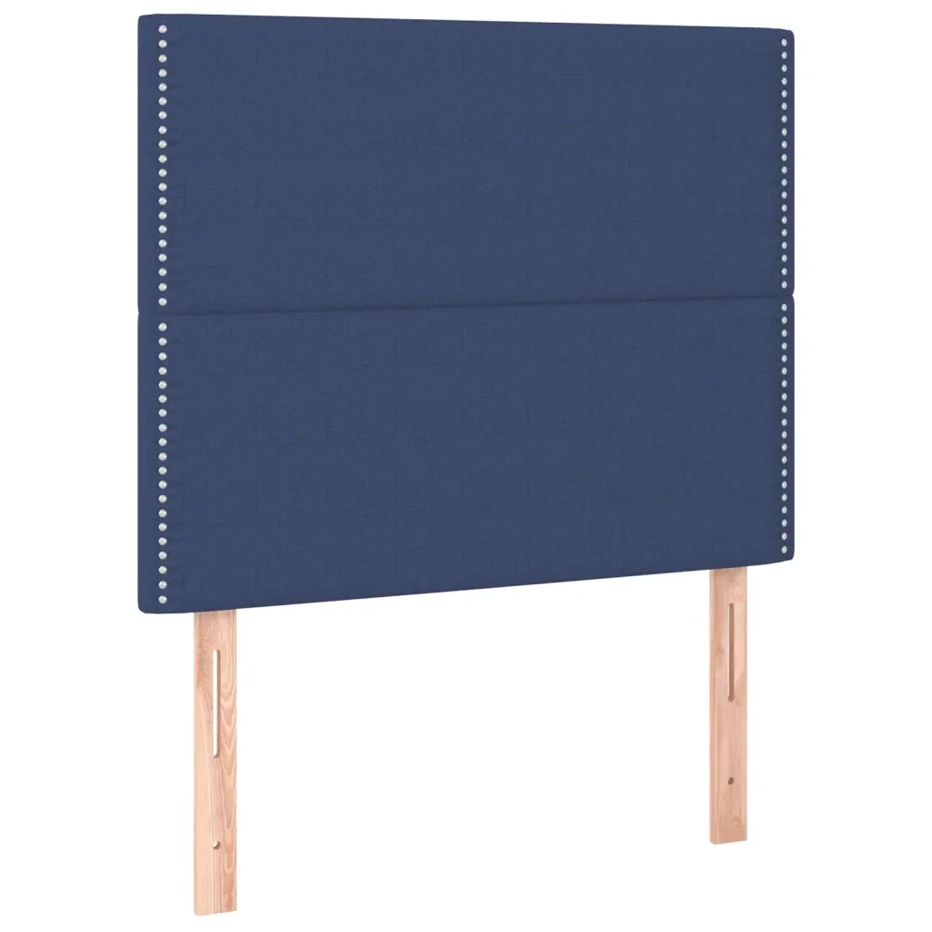 Letto singolo | Letto per adulti | Giroletto senza Materasso Blu 90x190 cm in Tessuto - Image 9