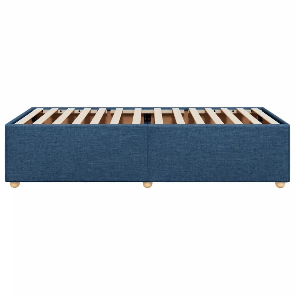 Letto singolo | Letto per adulti | Giroletto senza Materasso Blu 90x190 cm in Tessuto - Image 5