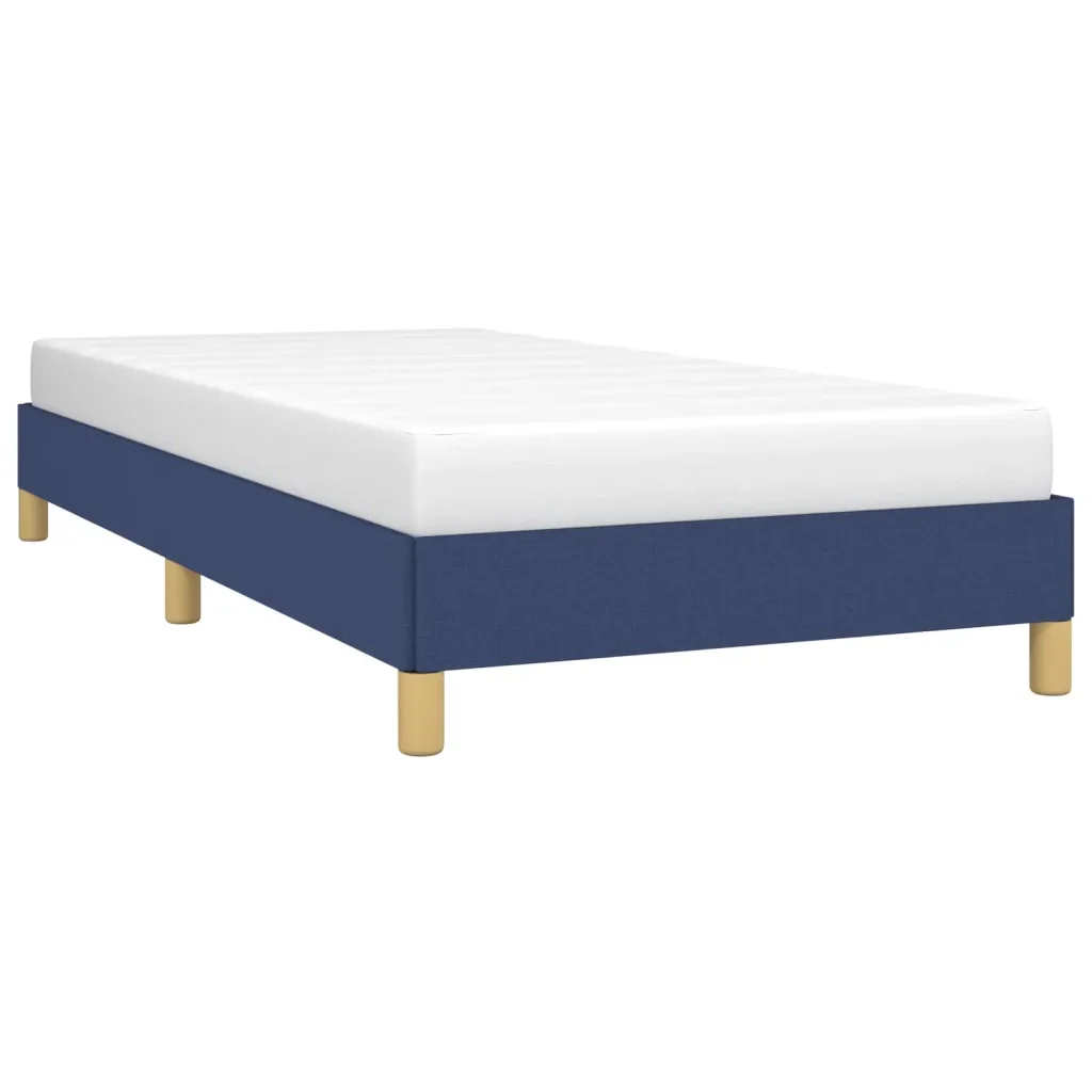 Letto singolo | Letto per adulti | Giroletto senza Materasso Blu 90x190 cm in Tessuto - Image 4