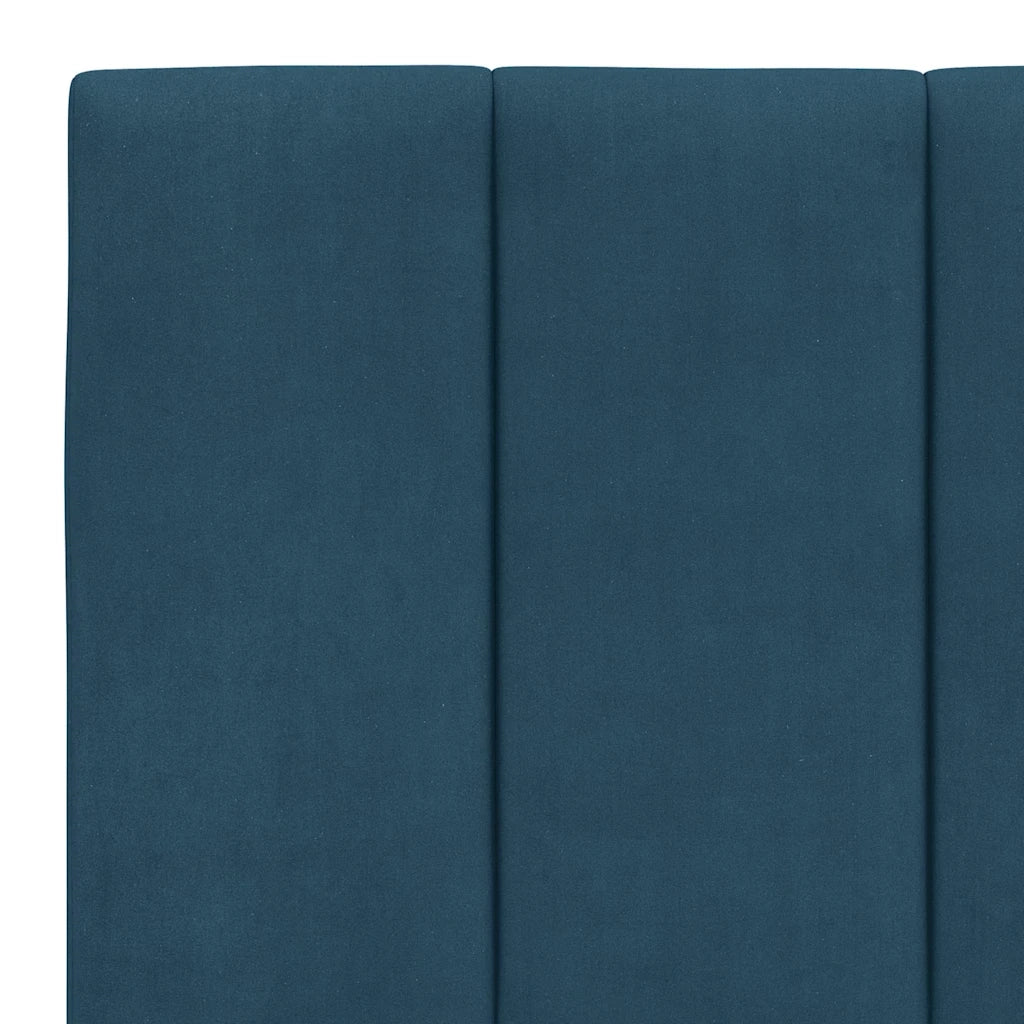 Letto singolo | Letto per adulti | Giroletto senza Materasso Blu 90x190 cm in Velluto - Image 10