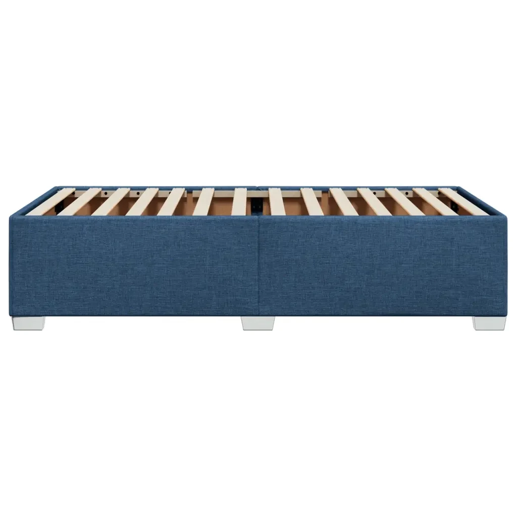 Letto singolo | Letto per adulti | Giroletto senza Materasso Blu 90x200 cm in Tessuto - Image 5