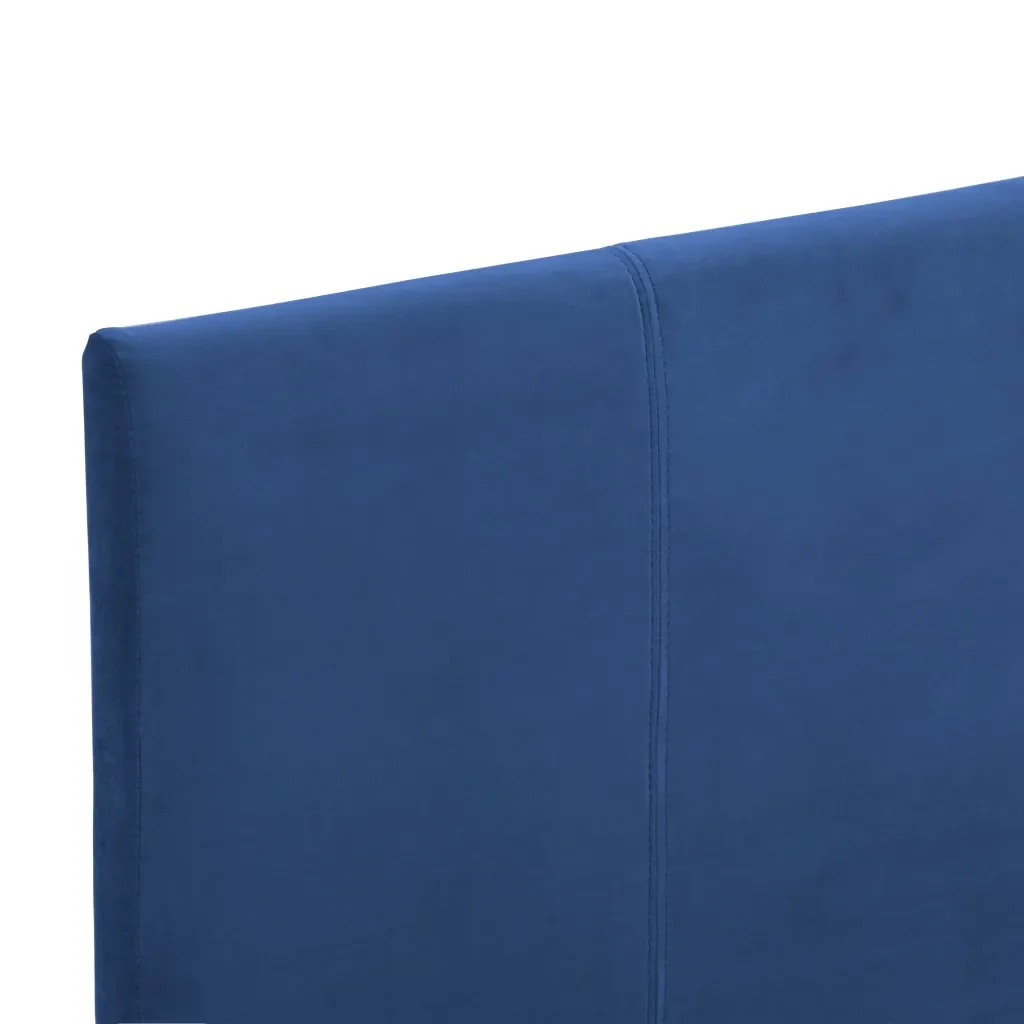 Letto singolo | Letto per adulti | Giroletto senza Materasso Blu 90x200 cm in Tessuto - Image 5