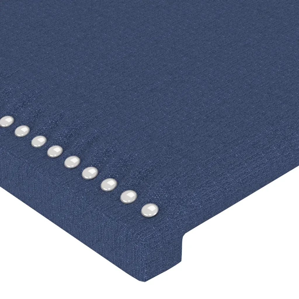 Letto singolo | Letto per adulti | Giroletto senza Materasso Blu 90x200 cm in Tessuto - Image 10