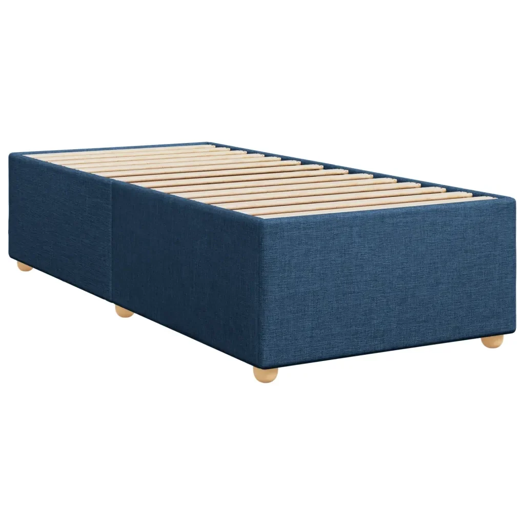 Letto singolo | Letto per adulti | Giroletto senza Materasso Blu 90x200 cm in Tessuto - Image 3