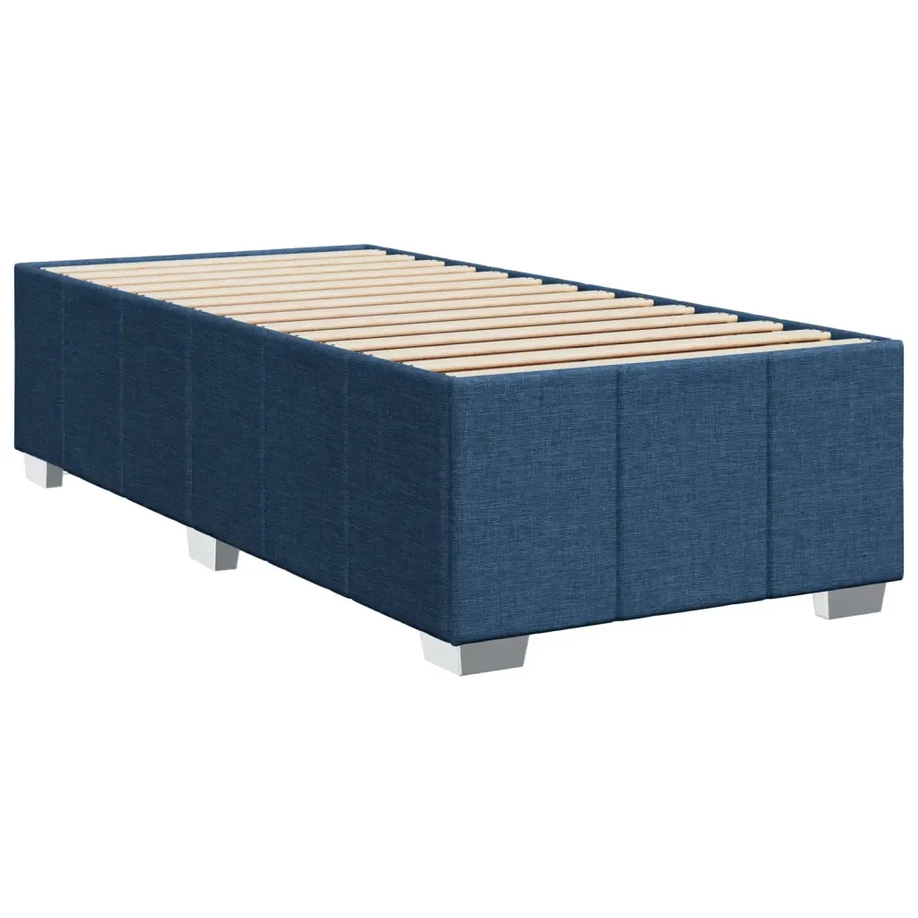 Letto singolo | Letto per adulti | Giroletto senza Materasso Blu 90x200 cm in Tessuto - Image 4