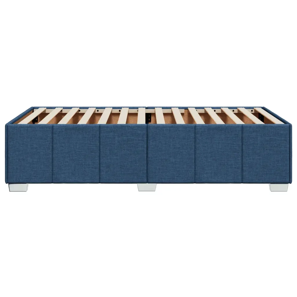 Letto singolo | Letto per adulti | Giroletto senza Materasso Blu 90x200 cm in Tessuto - Image 5
